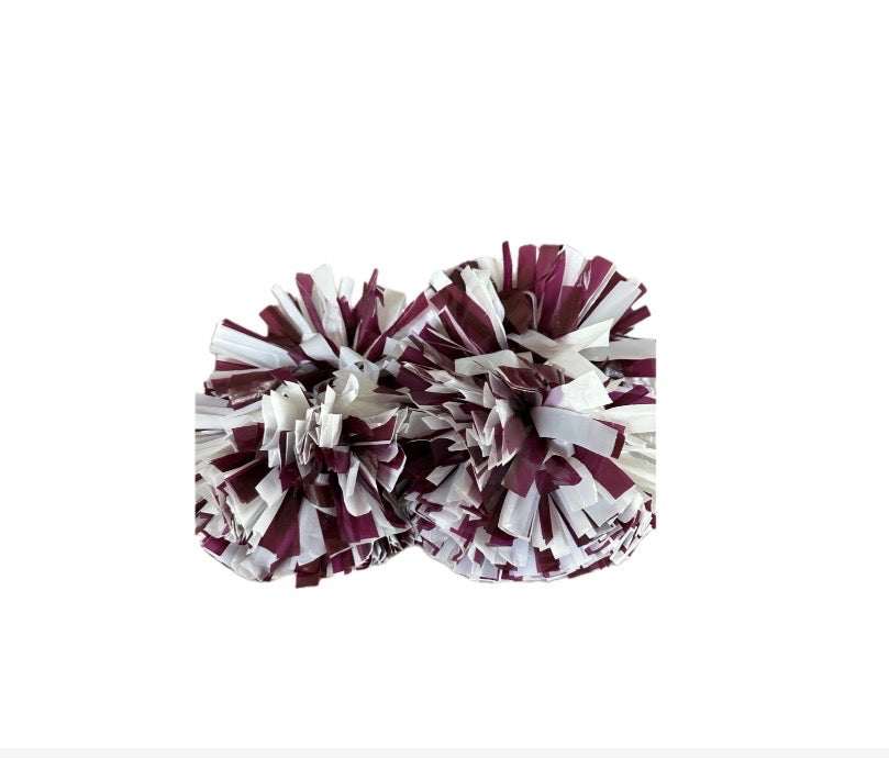 Maroon Poms